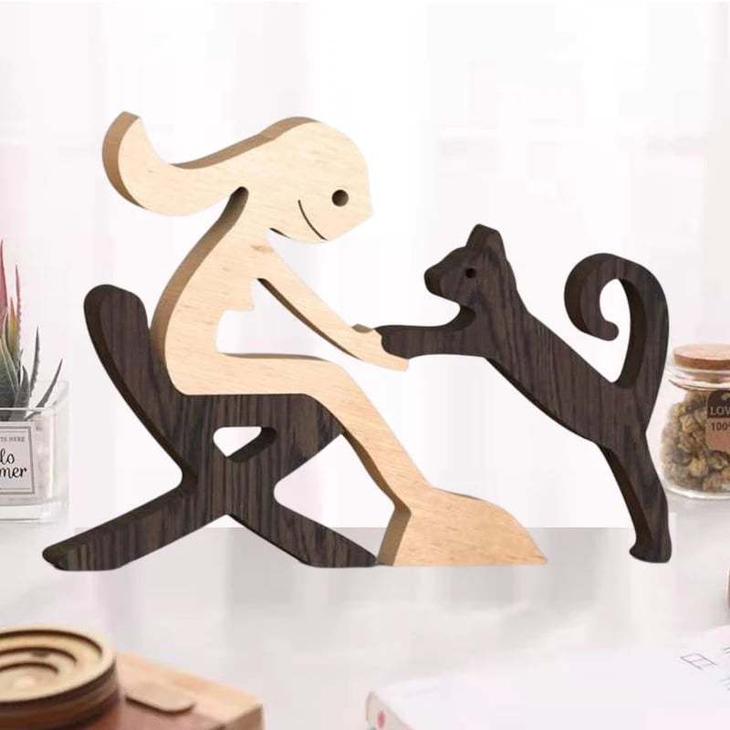 Wood Sculpture Table Ornaments