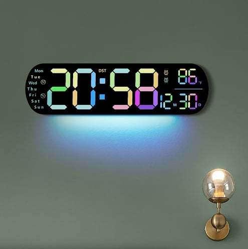 🔥2025 Hot Sale 49% OFF - Digital Wall Clock Large Display