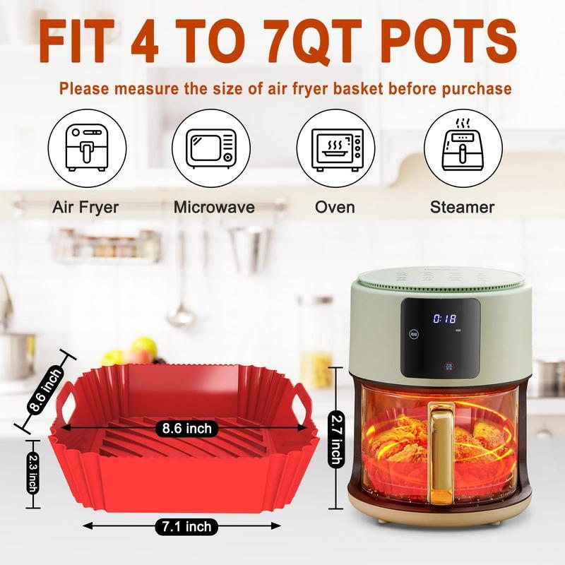 🔥Hot Sale Now 49% OFF - Silicone Air Fryer Liners Square
