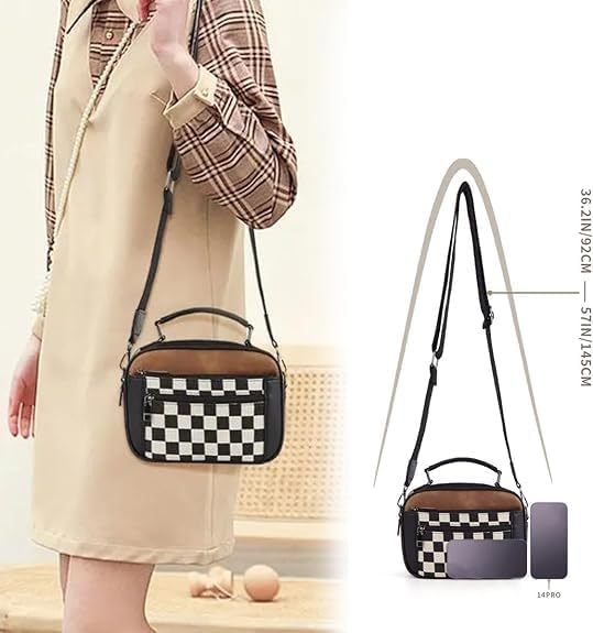 🔥Hot Sale Now 49% OFF - Checkerboard Pattern Colorblock Crossbody Bag