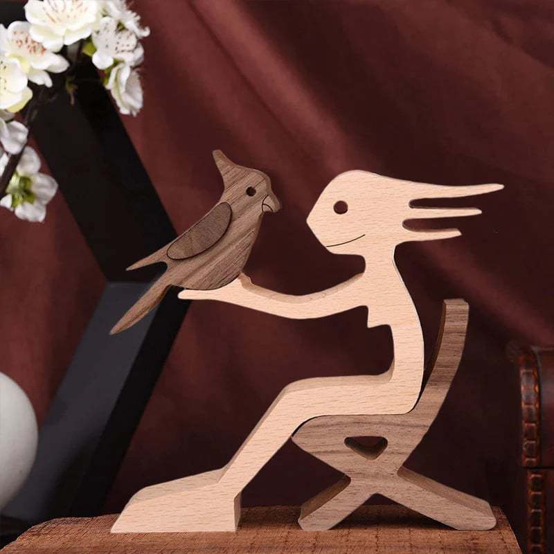 Wood Sculpture Table Ornaments