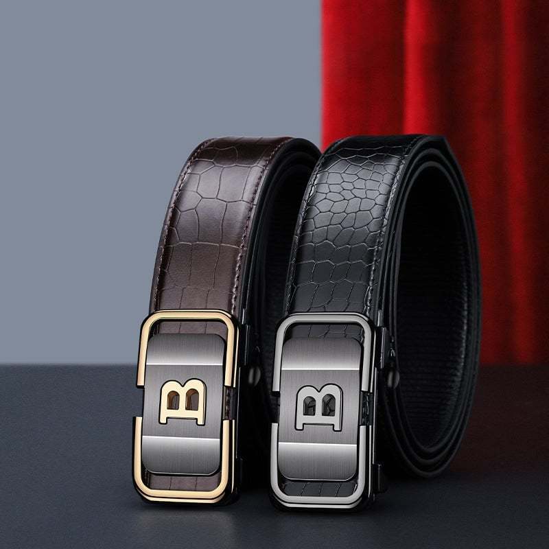 🔥LAST DAY SALE 50% OFF - Men's Artificial Crocodile Leather Automatic Buckle Belt