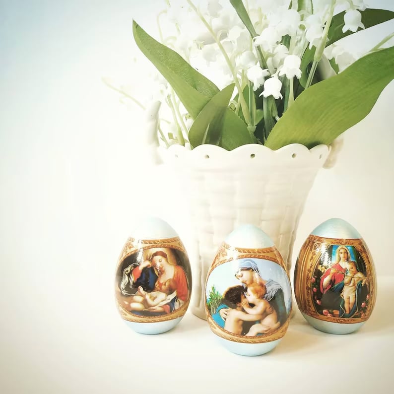 🔥2025 Hot Sale 49% OFF - 🐣🙏Wooden Icon Easter Eggs