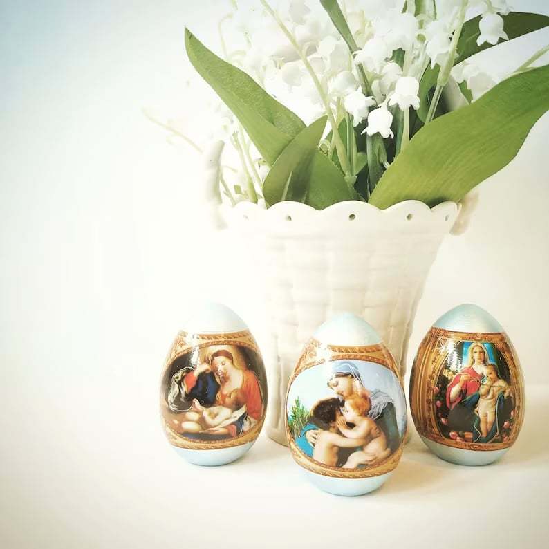 🔥2025 Hot Sale 49% OFF - 🐣🙏Wooden Icon Easter Eggs