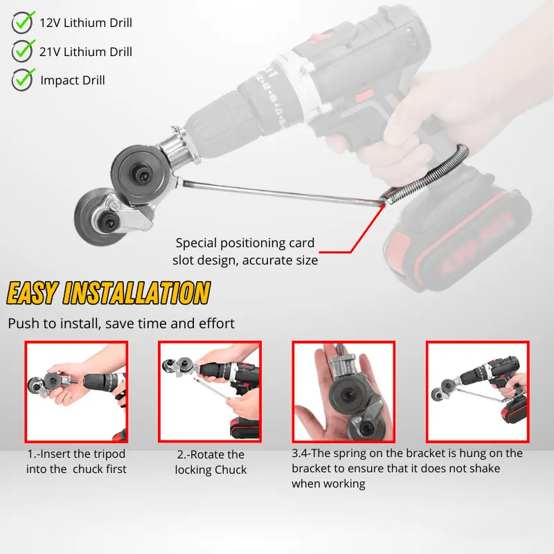 DrillCutPro - Metal Cutting Adapter for Drill
