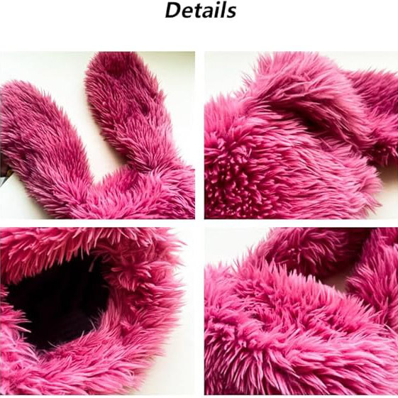 🔥Hot Sale Now 49% OFF - Cute Rabbit Ear Design Bucket Hat, Casual Soft Plush Warm Hat for Women & Men