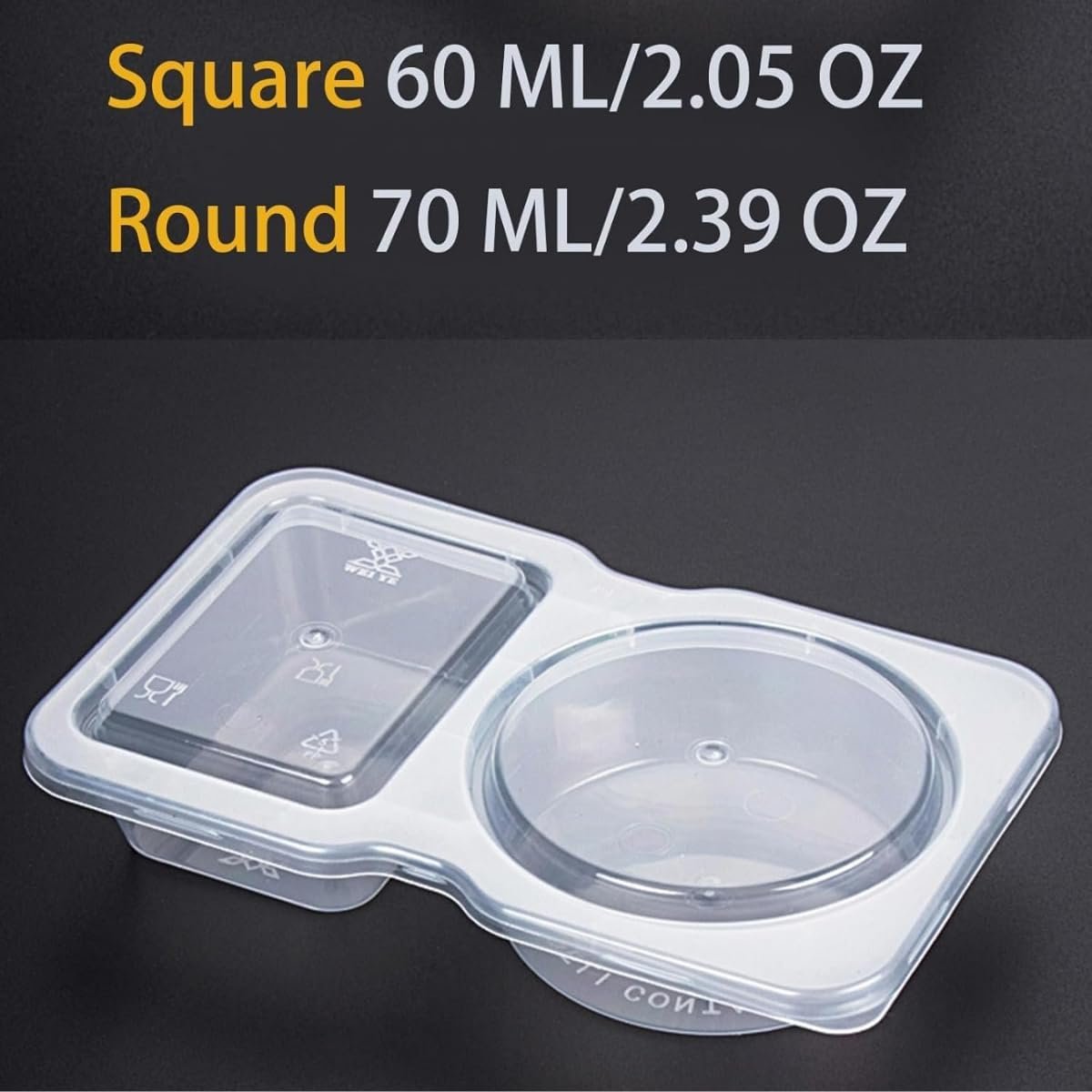 🔥2025 Hot Sale 49% OFF - Double Compartment Condiment Containers with Lids