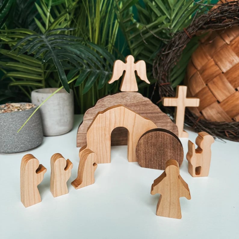 🔥2025 Hot Sale 49% OFF - Wooden Empty Tomb Scene Easter Decor