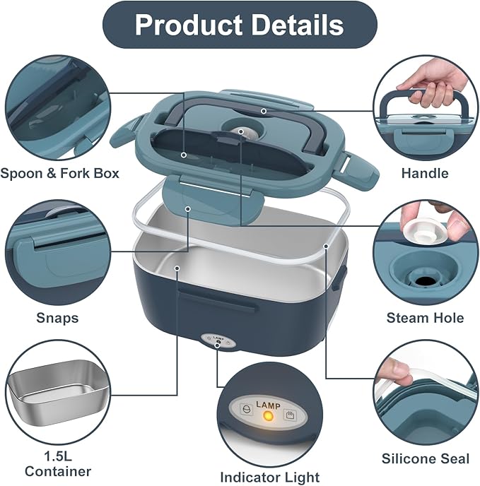 🔥2025 Hot Sale 49% OFF - Electric Lunch Box Food Heater