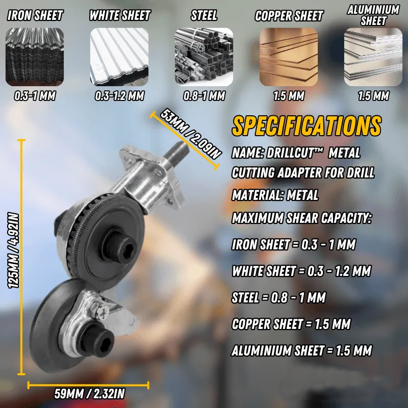 DrillCutPro - Metal Cutting Adapter for Drill