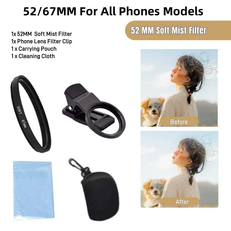 52/67MM Phone Lens Filter Kit For All Phones Models