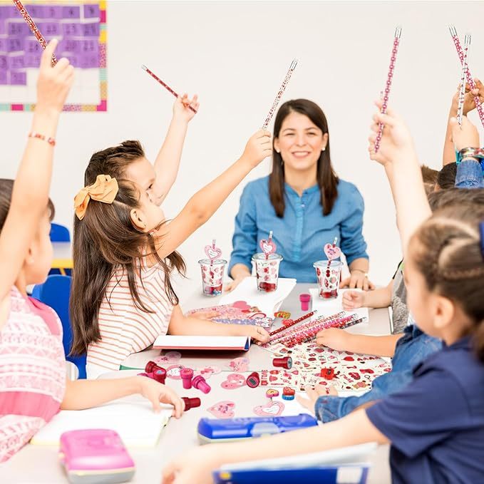 🔥Valentine's Day deals 49% OFF - Valentines Day Gifts for Kids - 24 Pack Giant Lollipop-Shaped Stationery Set