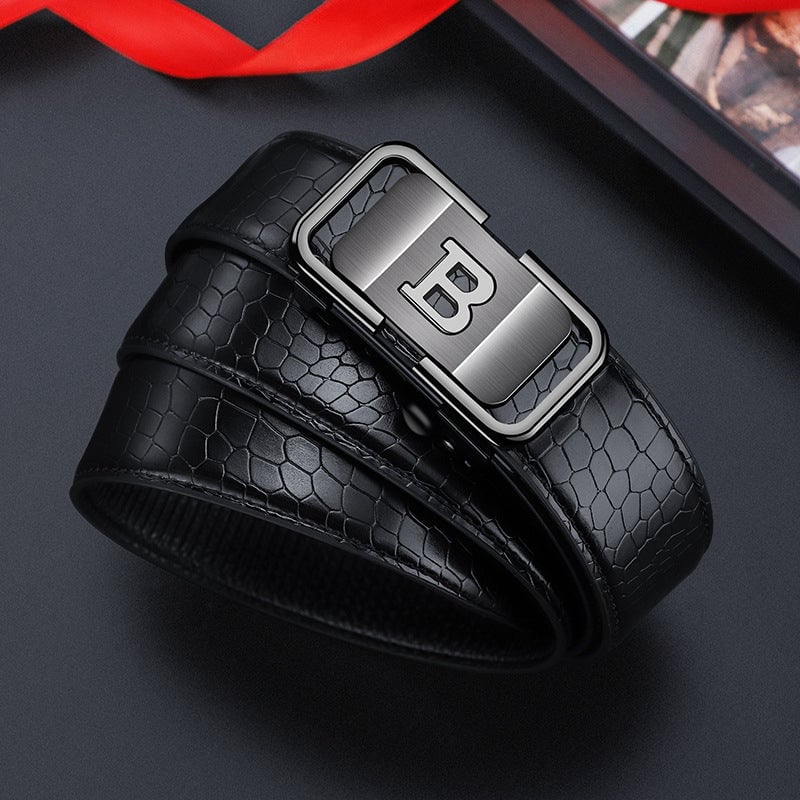 🔥LAST DAY SALE 50% OFF - Men's Artificial Crocodile Leather Automatic Buckle Belt