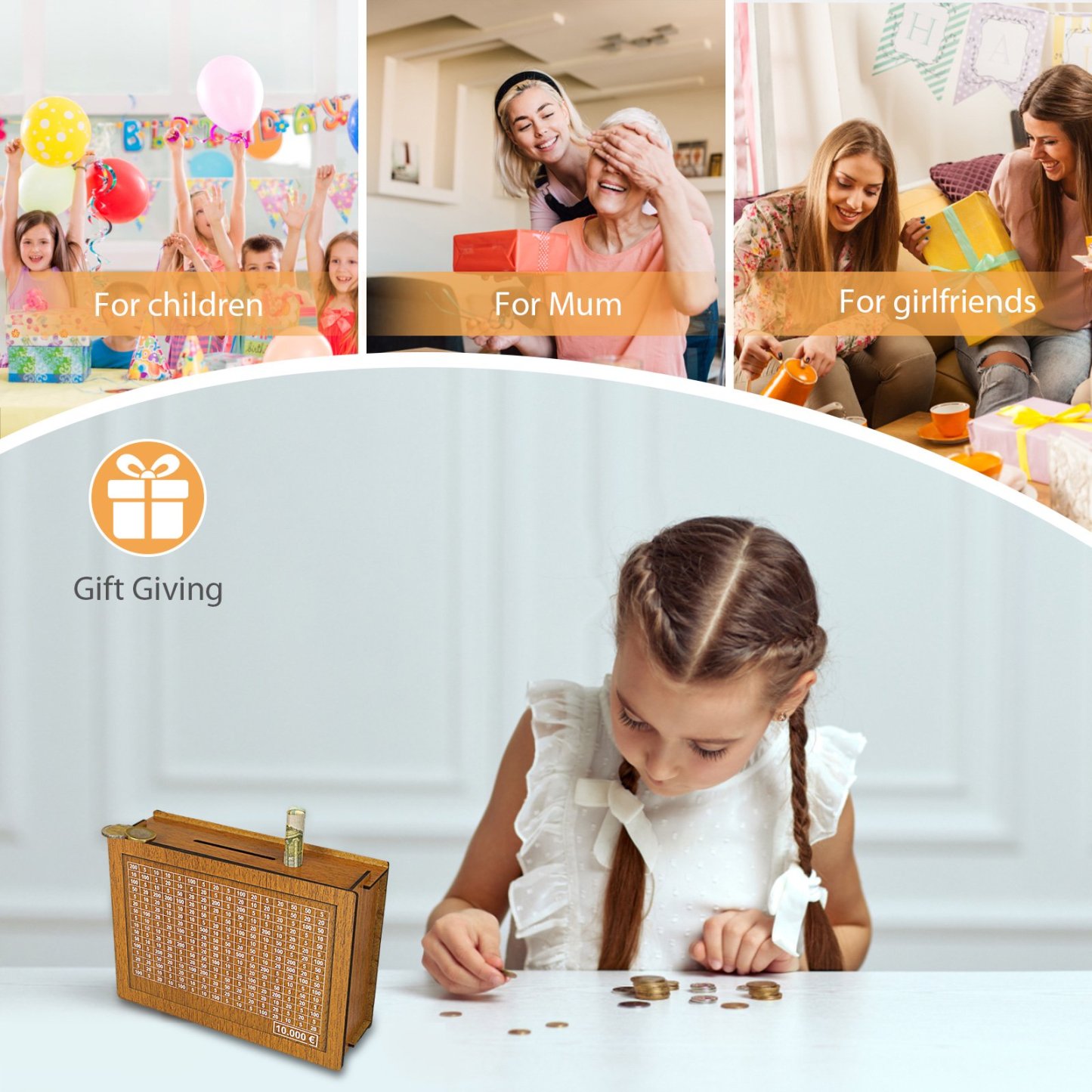 🔥Final Hot Sale-49% OFF🔥 Wooden Money Box with Counter