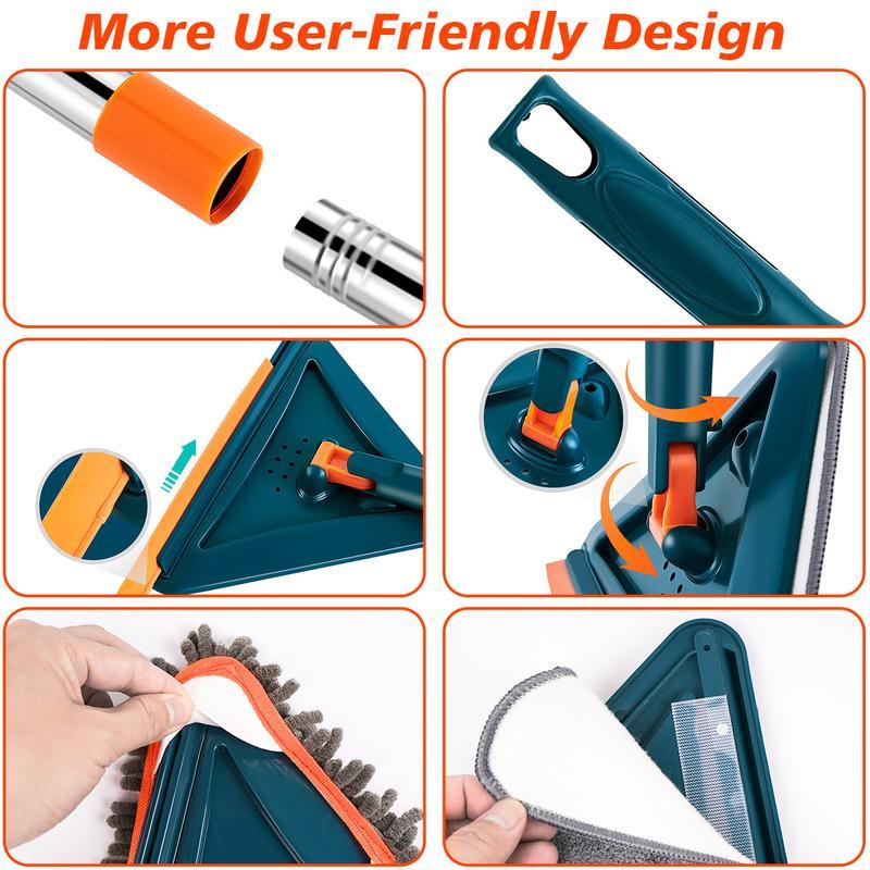 🔥Final Hot Sale-49% OFF🔥 Adjustable Long Handle Wall Cleaner  360° Spinning Head Cleaning Too - Buy 2 Free Shipping