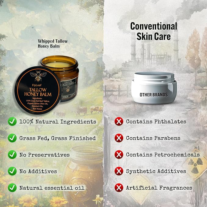 🔥LAST DAY SALE 50% OFF - Beef Tallow Beeswax and Honey Face Moisturizer