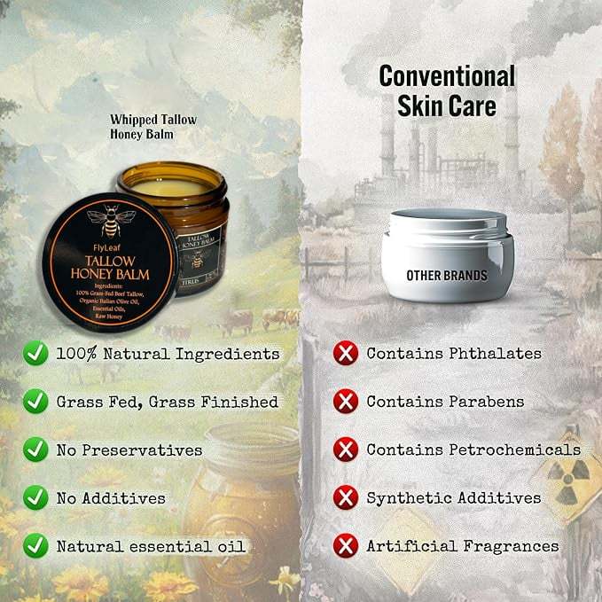 🔥LAST DAY SALE 50% OFF - Beef Tallow Beeswax and Honey Face Moisturizer