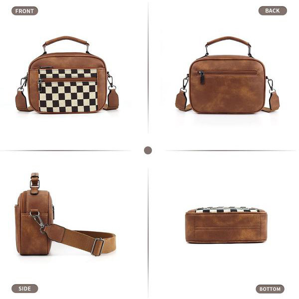 🔥Hot Sale Now 49% OFF - Checkerboard Pattern Colorblock Crossbody Bag