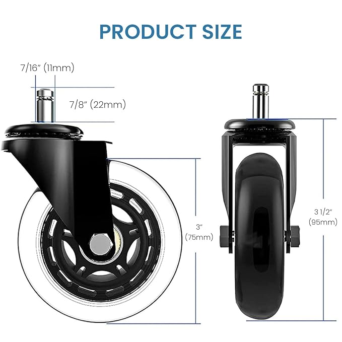 🔥2025 New Year Sale 49% OFF - 3 Inches Silent and Smooth Rolling Casters