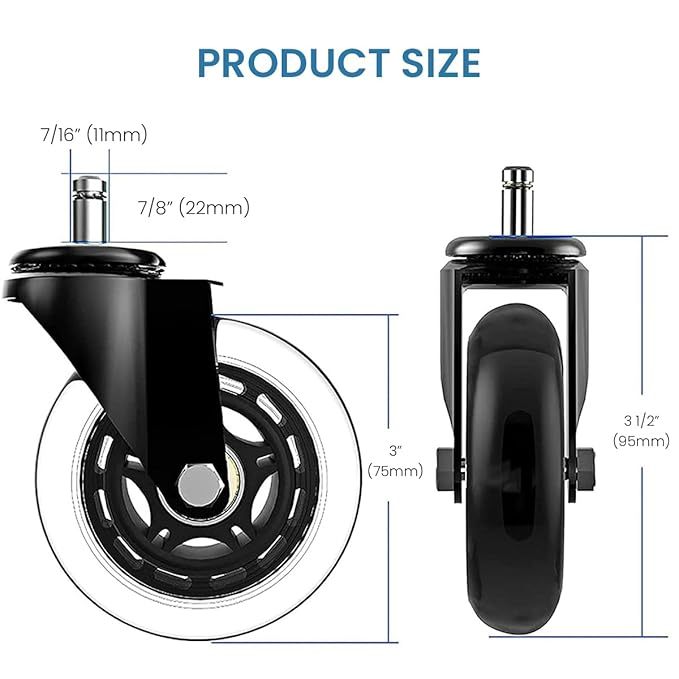 🔥2025 New Year Sale 49% OFF - 3 Inches Silent and Smooth Rolling Casters
