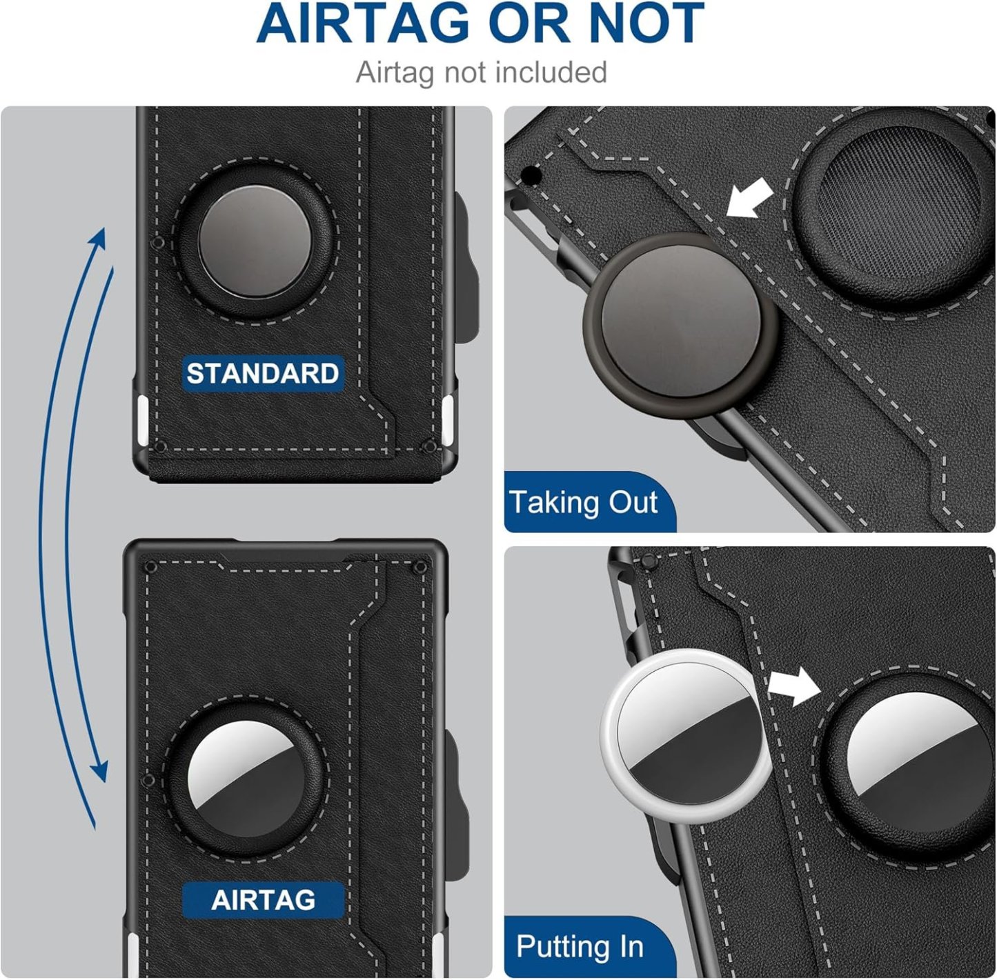 🎁2025 Hot Sale Now — AirTag Wallet - with Pop Up Aluminum Case
