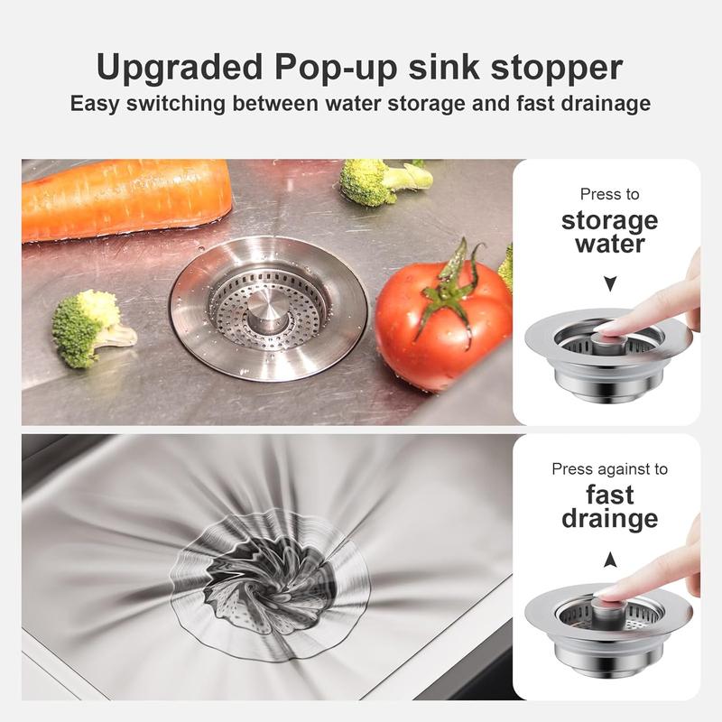 🔥Final Hot Sale-49% OFF🔥 3-in-1 Stainless Steel Sink Drain Strainer