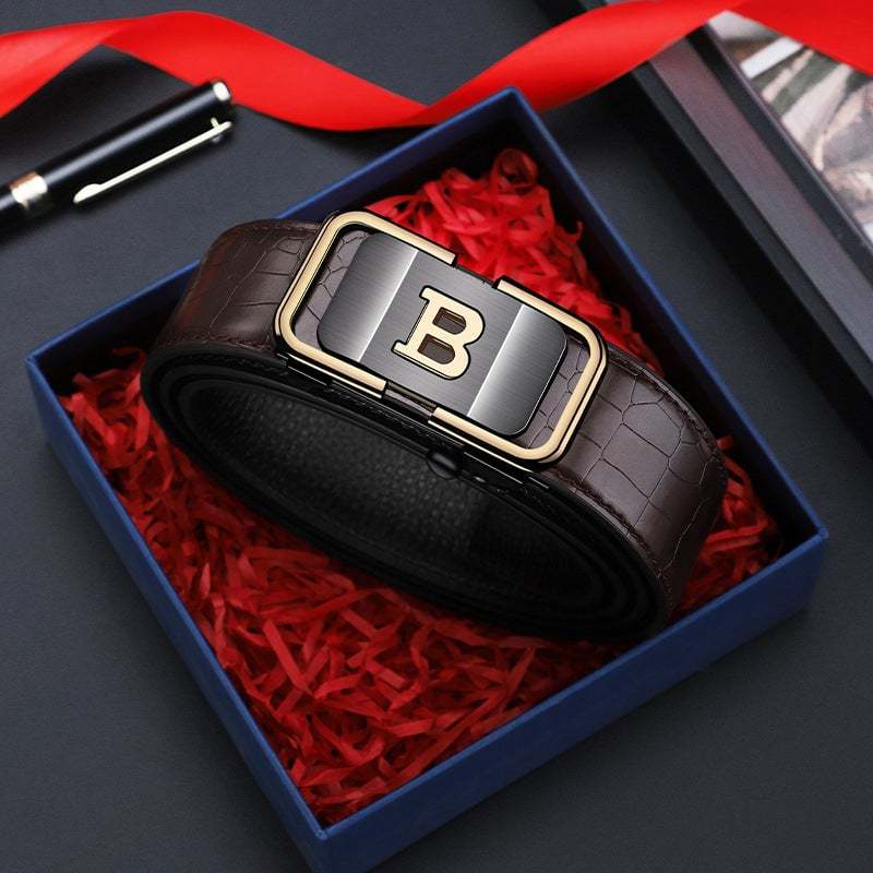 🔥LAST DAY SALE 50% OFF - Men's Artificial Crocodile Leather Automatic Buckle Belt