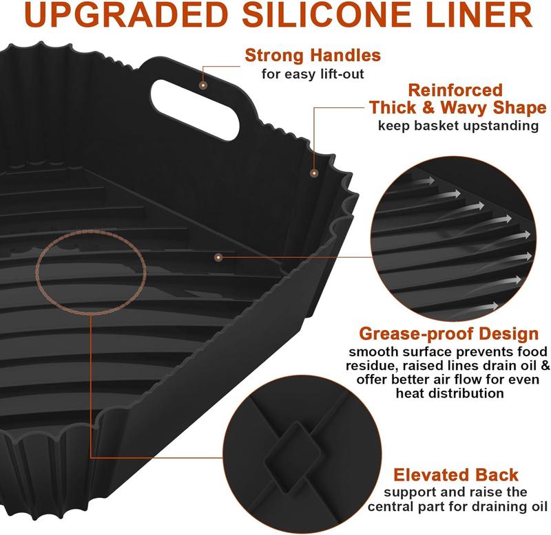 🔥Hot Sale Now 49% OFF - Silicone Air Fryer Liners Square