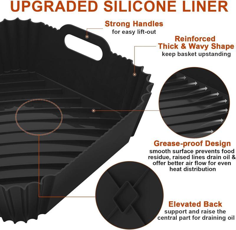 🔥Hot Sale Now 49% OFF - Silicone Air Fryer Liners Square