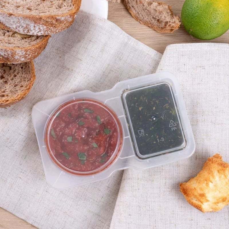🔥2025 Hot Sale 49% OFF - Double Compartment Condiment Containers with Lids