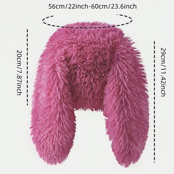 🔥Hot Sale Now 49% OFF - Cute Rabbit Ear Design Bucket Hat, Casual Soft Plush Warm Hat for Women & Men