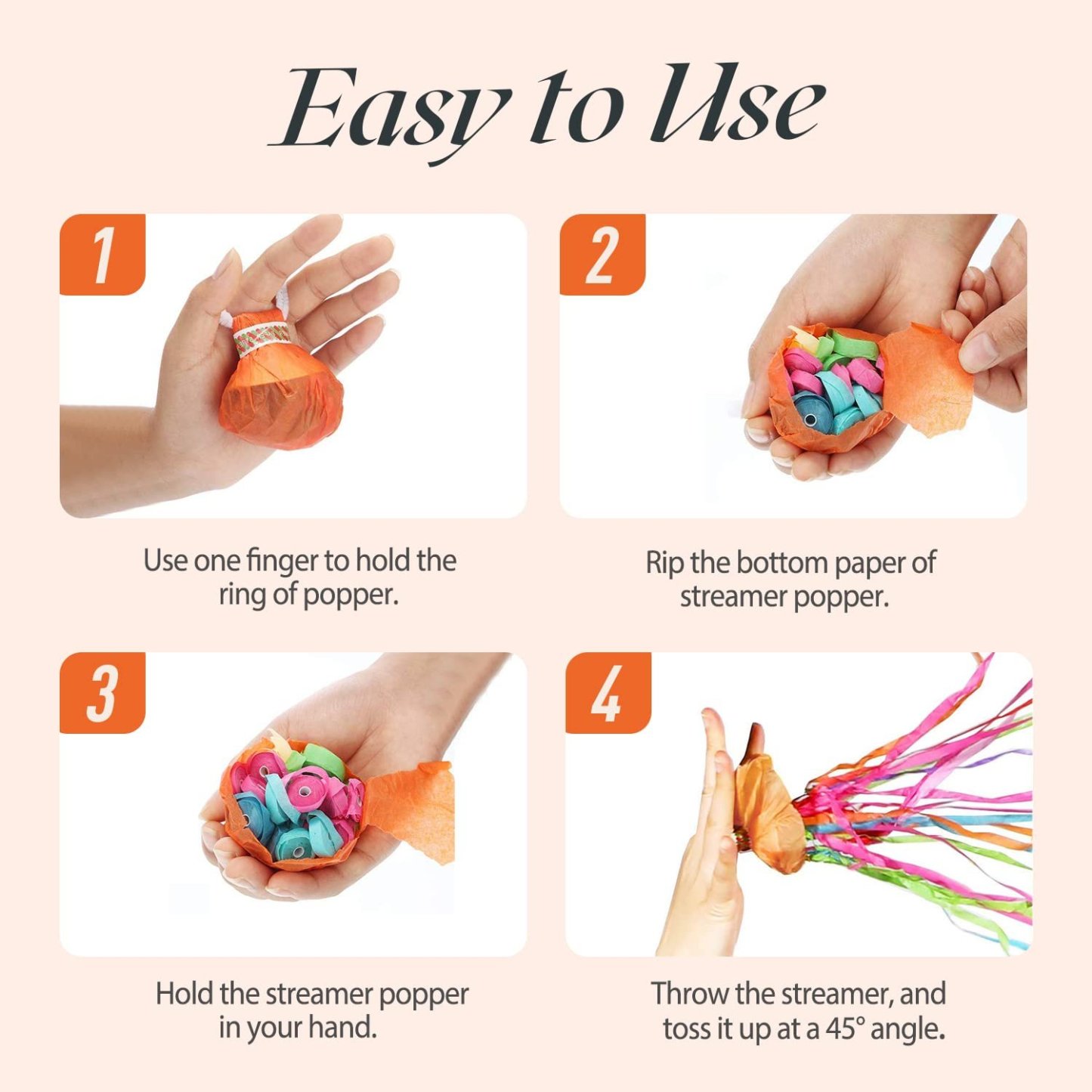 (🔥NEW YEAR SALE - 49% OFF) Hand Throw Confetti Streamers for Birthday, Wedding, Party Celebrations (10 PCS/Set)