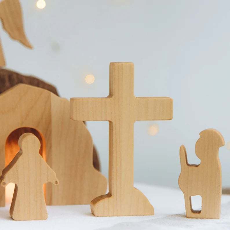 🔥2025 Hot Sale 49% OFF - Wooden Empty Tomb Scene Easter Decor