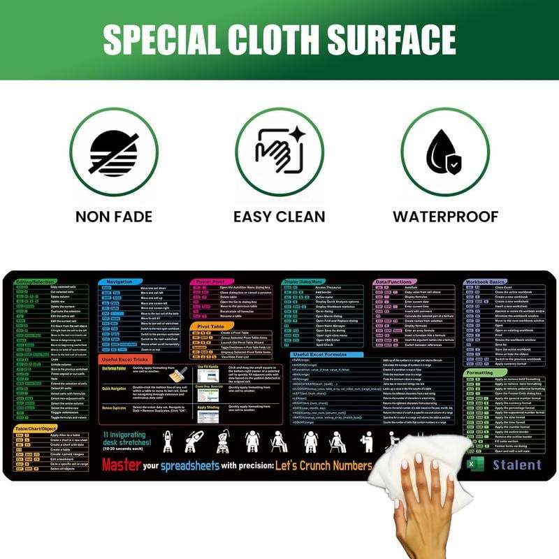 🎁2025 Hot Sale Now — Excel Cheat Sheet Desk Mat