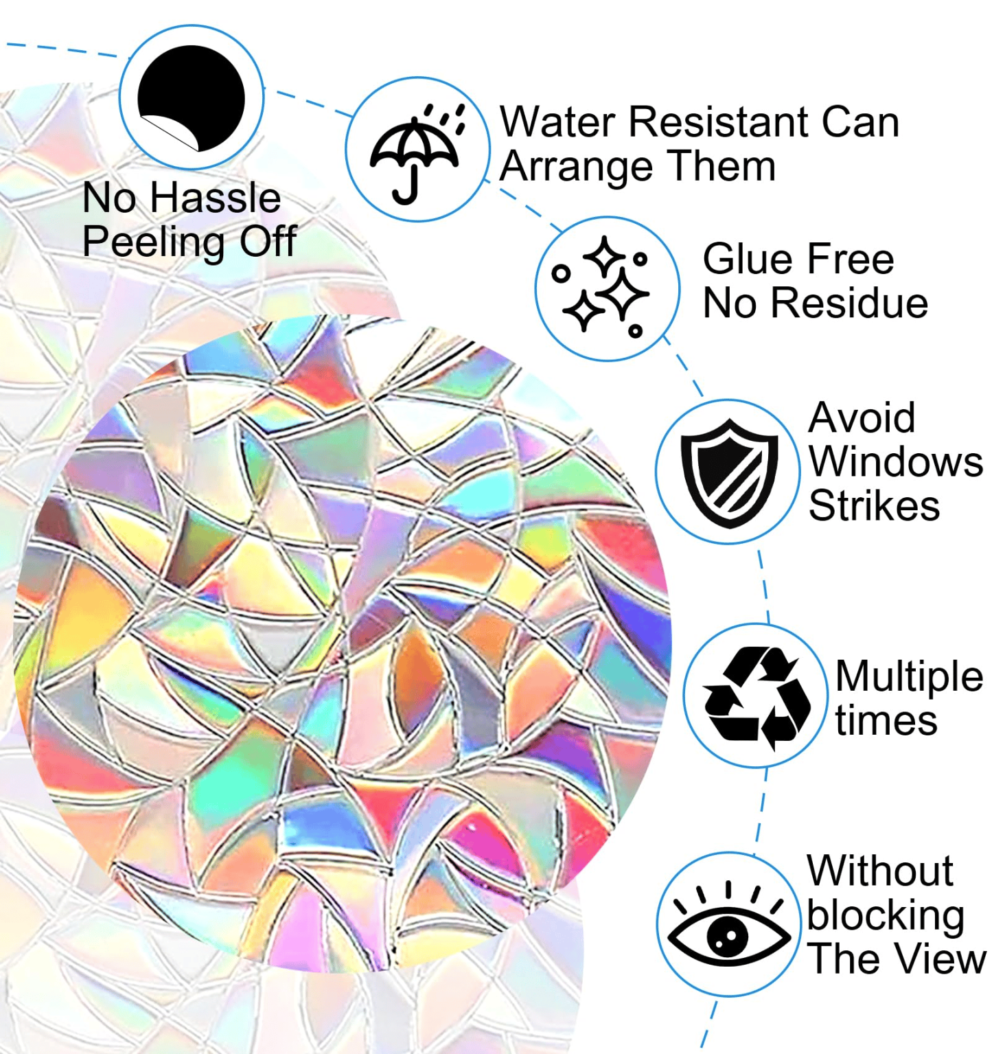 🎁2025 Hot Sale Now — Rainbow Prism Electrostatic Glass Sticker