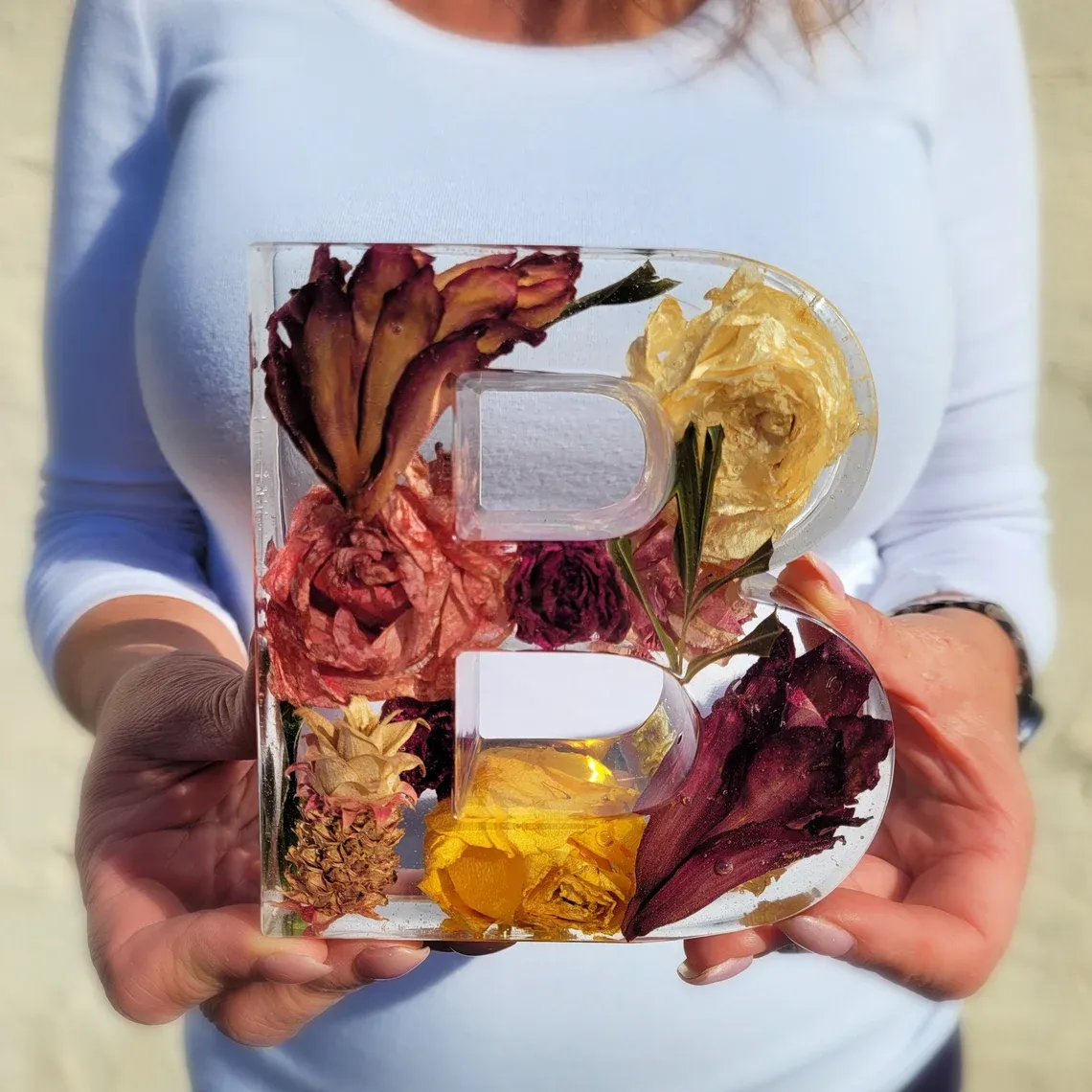 Dried Flower 3D Letter Block