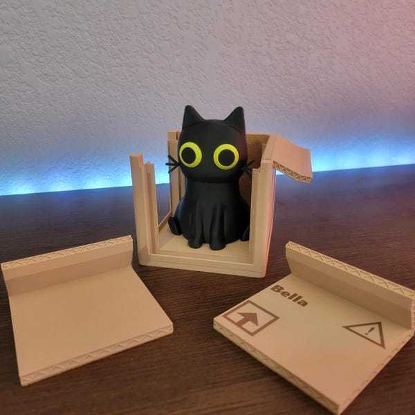✨Limited Sale 49% OFF✨ Adorable Cat Box Coaster Set – Purrfectly Playful! 🐱📦