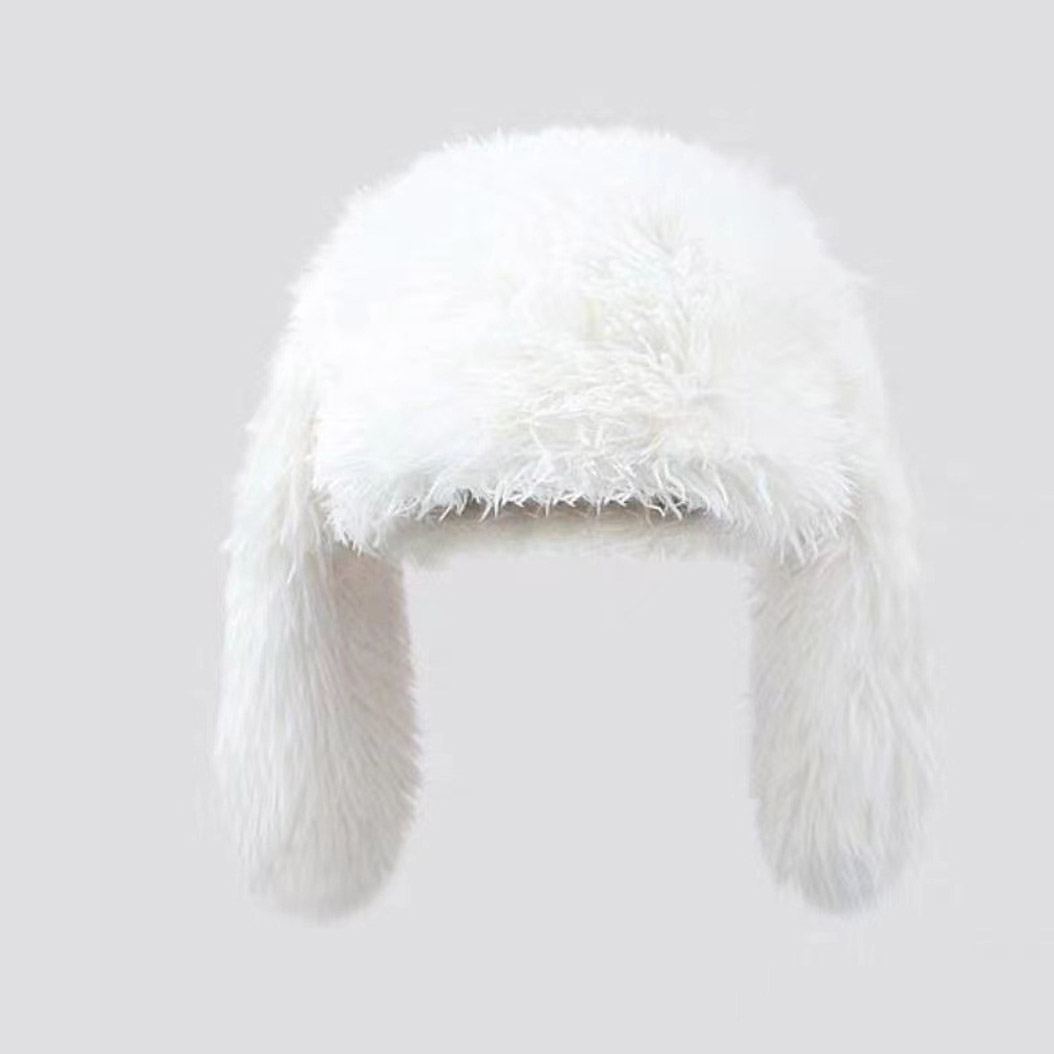 🔥Hot Sale Now 49% OFF - Cute Rabbit Ear Design Bucket Hat, Casual Soft Plush Warm Hat for Women & Men
