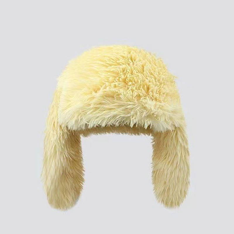 🔥Hot Sale Now 49% OFF - Cute Rabbit Ear Design Bucket Hat, Casual Soft Plush Warm Hat for Women & Men