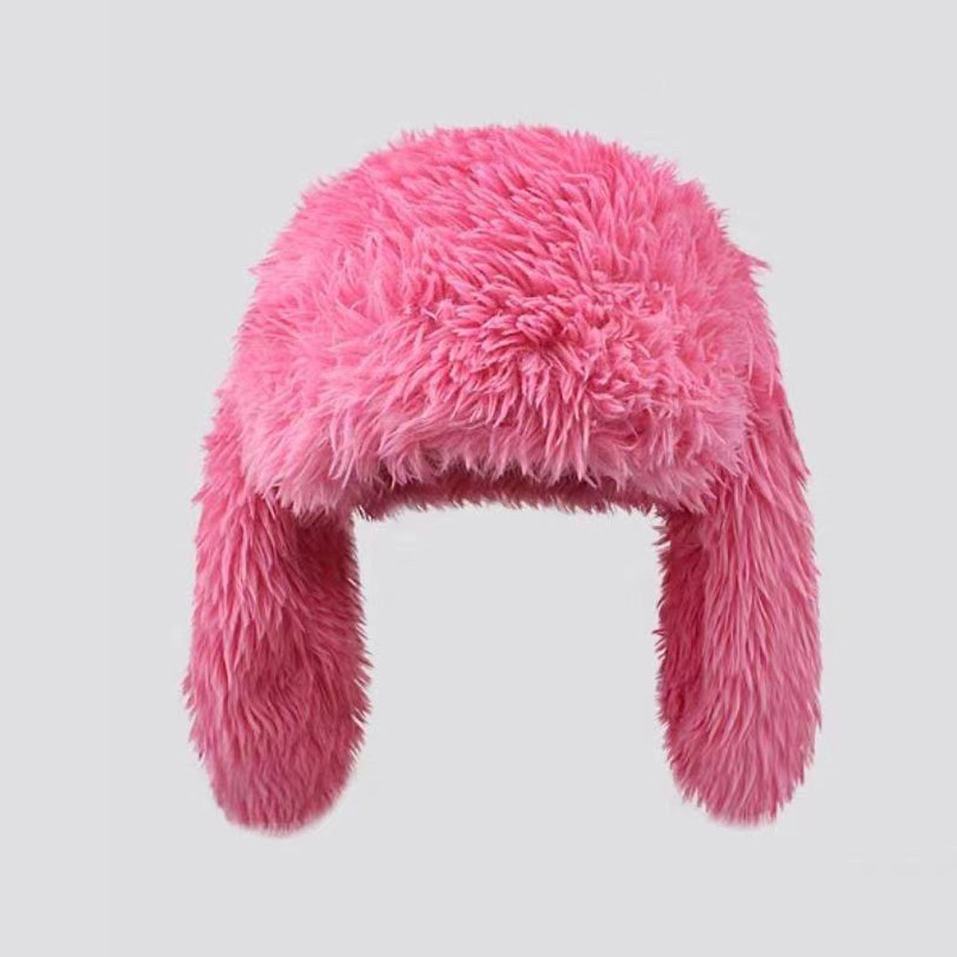 🔥Hot Sale Now 49% OFF - Cute Rabbit Ear Design Bucket Hat, Casual Soft Plush Warm Hat for Women & Men