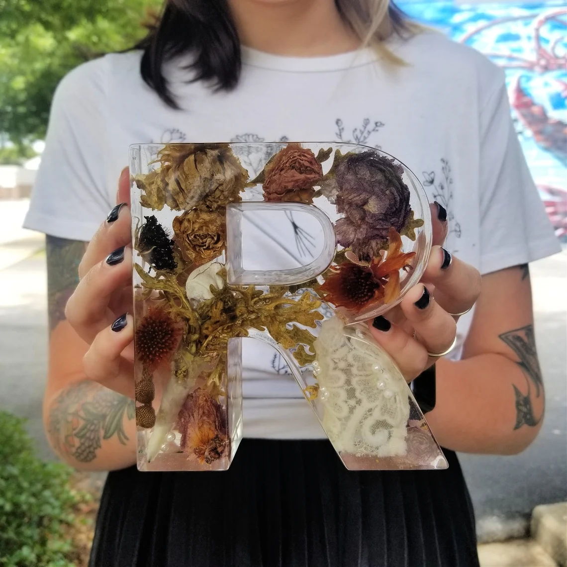 Dried Flower 3D Letter Block