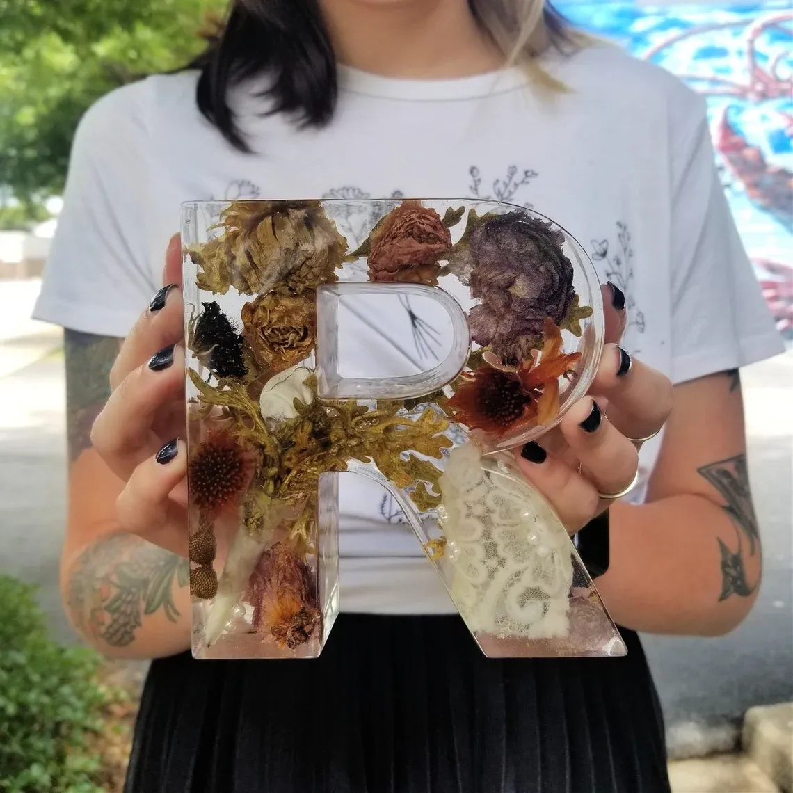 Dried Flower 3D Letter Block