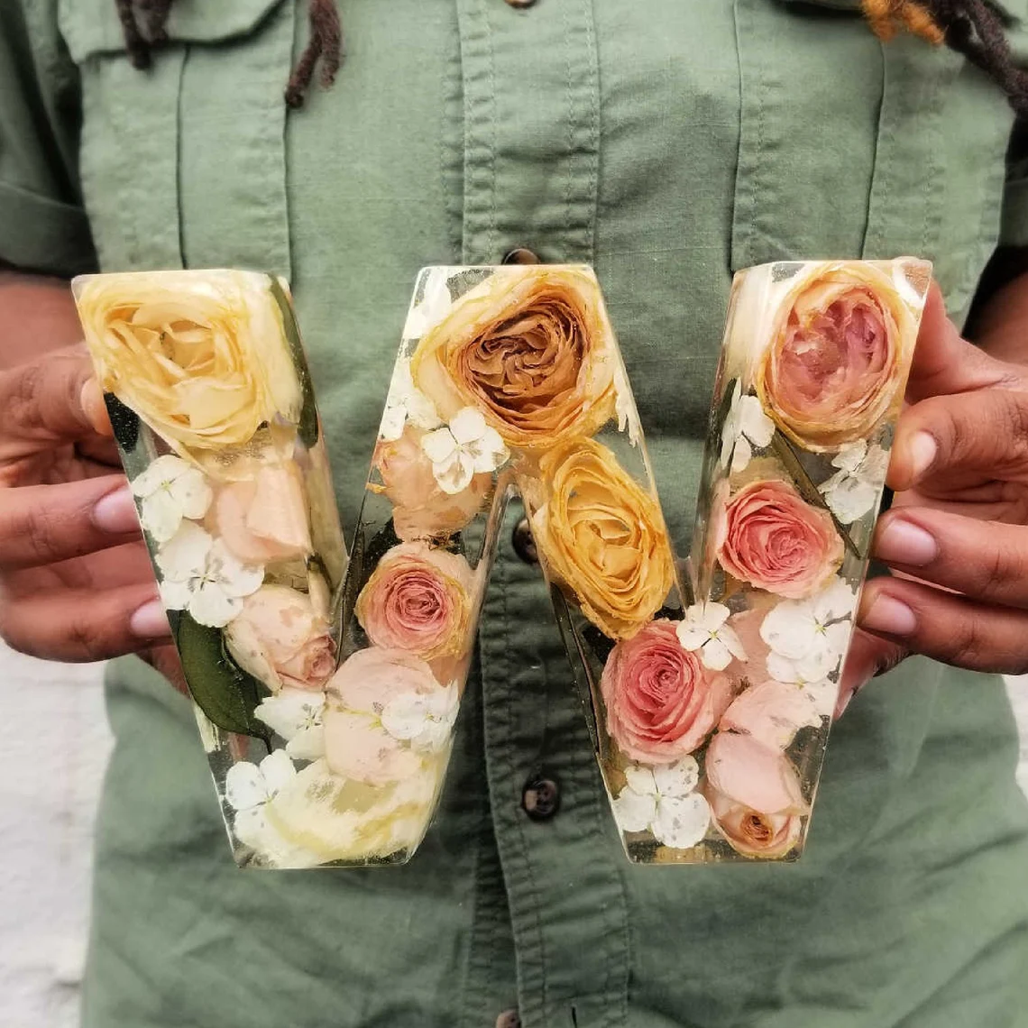 Dried Flower 3D Letter Block
