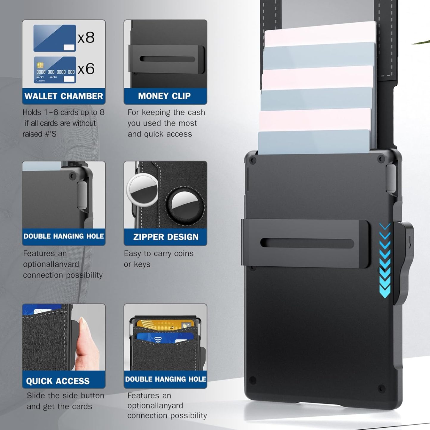 🎁2025 Hot Sale Now — AirTag Wallet - with Pop Up Aluminum Case