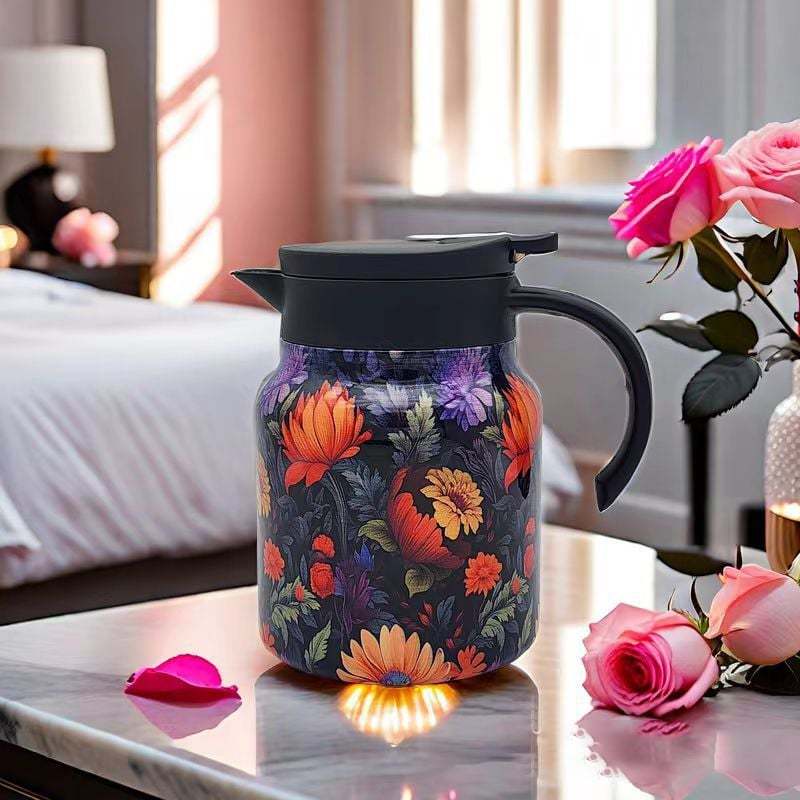 🔥2025 Hot Sale 49% OFF - Vintage Floral Pattern Tea Thermos – Built-In Infuser