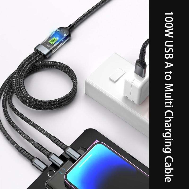 ✨Limited Sale 49% OFF✨ Multi-functional 3-in-1 USB Charging Cable – USB A, Type-C, and Lightning Connectors for Fast Charging and Data Sync of Phones