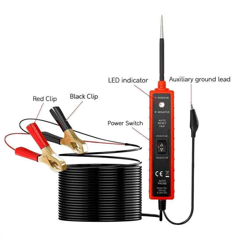 (🔥NEW YEAR SALE - 49% OFF) Car Electric Circuit Tester,  6-24V DC Automotive Multifunctional Drive Test Pen, Car Short Circuit/Open Circuit/Leakage Detection Tool