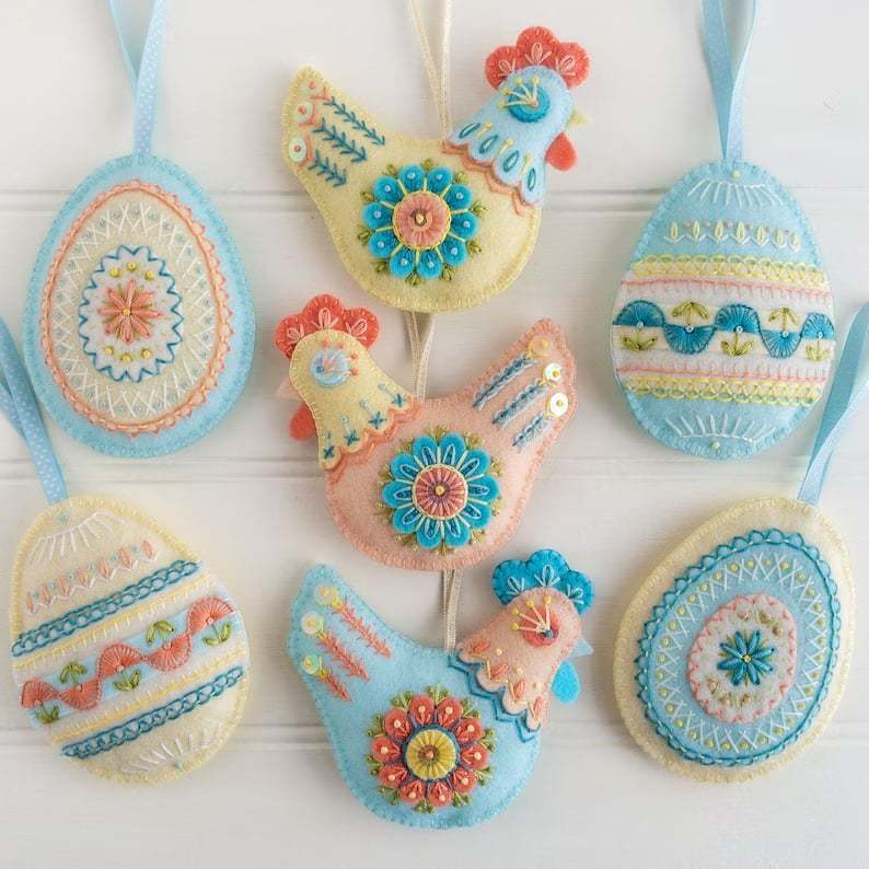 🔥2025 Hot Sale 49% OFF - Embroidered felt Easter eggs Kit