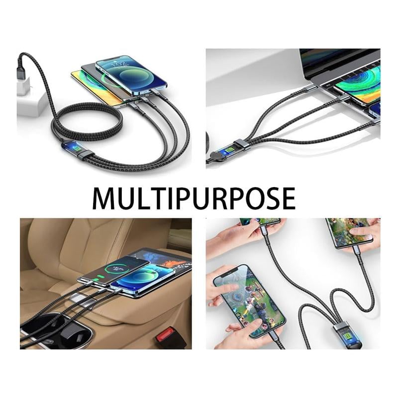 ✨Limited Sale 49% OFF✨ Multi-functional 3-in-1 USB Charging Cable – USB A, Type-C, and Lightning Connectors for Fast Charging and Data Sync of Phones