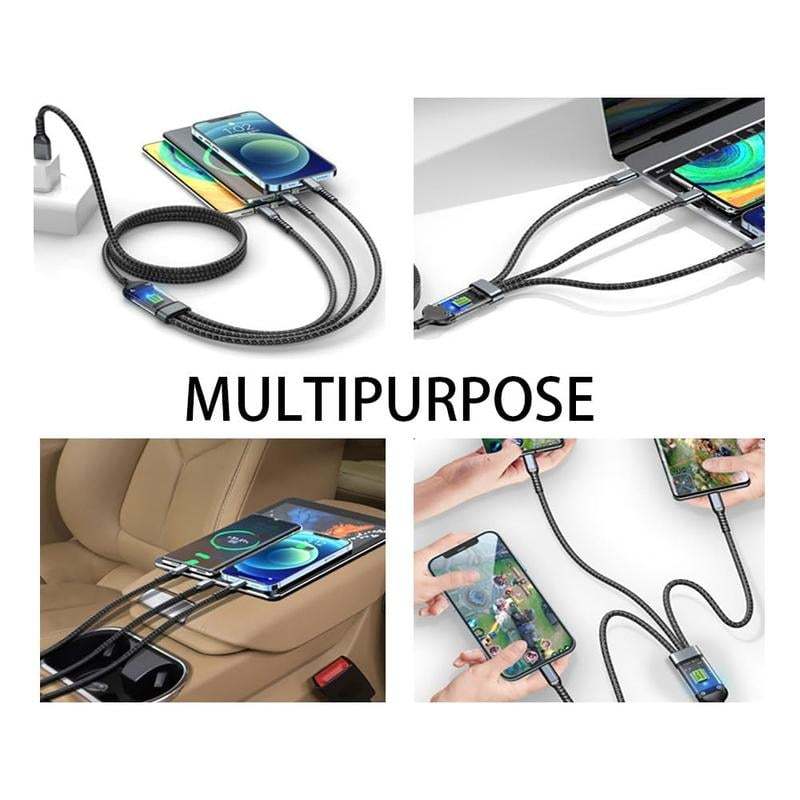 ✨Limited Sale 49% OFF✨ Multi-functional 3-in-1 USB Charging Cable – USB A, Type-C, and Lightning Connectors for Fast Charging and Data Sync of Phones